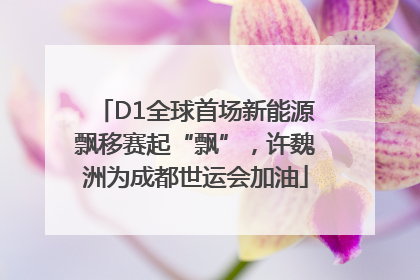 D1全球首场新能源飘移赛起“飘”，许魏洲为成都世运会加油